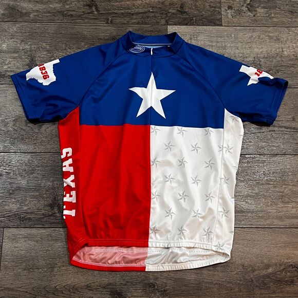Performance Texas Cycling Jersey Bib Red White Blue Start - Men's Size 2XL - Picture 1 of 10